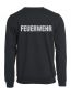 Preview: Sweat-Shirt Basic Beschriftung refl. FEUERWEHR gross auf Rücken