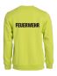 Preview: Sweat-Shirt Basic Beschriftung schwarz FEUERWEHR gross auf Rücken