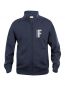 Preview: Sweatjacke Basic Cardigan Beschriftung refl. FEUERWEHR klein auf Brust