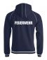 Preview: Sportliche Sweatjacke Beschriftung weiss FEUERWEHR gross auf Rücken