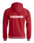 Preview: Sportliche Sweatjacke Beschriftung weiss FEUERWEHR gross auf Rücken