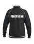 Preview: Sportliche Sweatjacke ohne Kapuze Beschriftung weiss FEUERWEHR gross auf Rücken