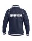 Preview: Sportliche Sweatjacke ohne Kapuze Beschriftung weiss FEUERWEHR gross auf Rücken