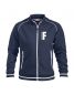 Preview: Sportliche Sweatjacke ohne Kapuze Beschriftung weiss FEUERWEHR klein auf Brust