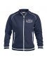 Preview: Sportliche Sweatjacke ohne Kapuze Beschriftung weiss Firefighter klein auf Brust