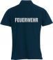 Preview: Polo-Shirt Basic Beschriftung refl. FEUERWEHR gross auf Rücken