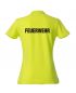 Preview: Polo-Shirt Basic Ladies Beschriftung schwarz FEUERWEHR gross auf Rücken