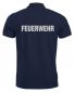 Preview: Polo-Shirt Manhattan Beschriftung refl. FEUERWEHR gross auf Rücken