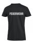 Preview: T-Shirt Premium T Beschriftung refl. FEUERWEHR gross auf Rücken
