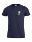 Preview: T-Shirt Premium T Beschriftung refl. FEUERWEHR klein auf Brust