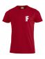 Preview: T-Shirt Premium T Beschriftung weiss FEUERWEHR klein auf Brust