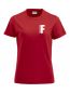Preview: T-Shirt Premium T Ladies Beschriftung weiss FEUERWEHR klein auf Brust