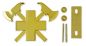 Preview: 3D-Autokreuz aus Metall, Gold - mit Gravur