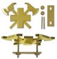Preview: 3D-Autokreuz aus Metall, Gold