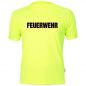 Preview: Funktions T-Shirt Cona Beschriftung schwarz FEUERWEHR gross auf Rücken