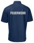 Preview: Funktions Polo Piqué Beschriftung refl. FEUERWEHR gross auf Rücken
