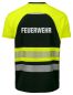 Preview: T-Shirt EN ISO 20471 Klasse 1 Beschriftung refl. FEUERWEHR gross auf Rücken