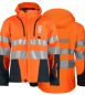 Preview: Funktionnelle Softshell-Jacke EN ISO 20471 Klasse 3/2 Beschriftung refl. FEUERWEHR klein auf Brust und gross auf Rücken