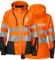 Preview: Softshell Damenjacke EN ISO20471 Klasse 3/2 Beschriftung refl. FEUERWEHR klein auf Brust und gross auf Rücken