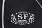 Preview: Sportliche Sweatjacke ohne Kapuze Beschriftung weiss Firefighter klein auf Brust