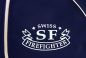 Preview: Sportliche Sweatjacke ohne Kapuze Beschriftung weiss Firefighter klein auf Brust