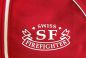 Preview: Sportliche Sweatjacke ohne Kapuze Beschriftung weiss Firefighter klein auf Brust