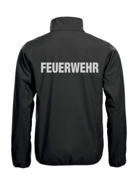 Softshell-Jacke Basic Beschriftung refl. FEUERWEHR gross auf Rücken