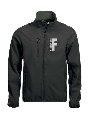 Softshell-Jacke Basic Beschriftung refl. FEUERWEHR klein auf Brust