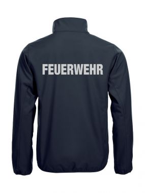 Softshell-Jacke Basic Beschriftung refl. FEUERWEHR gross auf Rücken