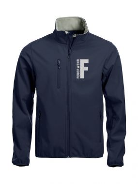 Softshell-Jacke Basic Beschriftung refl. FEUERWEHR klein auf Brust