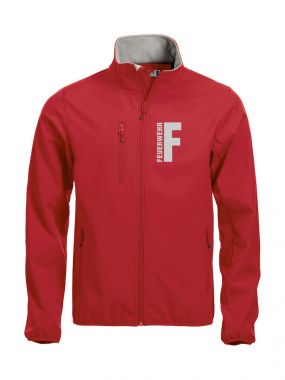 Softshell-Jacke Basic Beschriftung refl. FEUERWEHR klein auf Brust