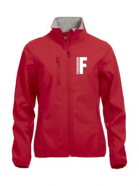 Softshell-Jacke Basic Ladies Beschriftung weiss FEUERWEHR klein auf Brust