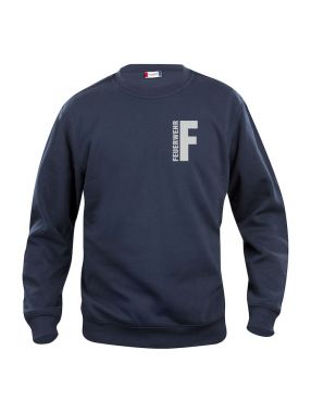 Sweat-Shirt Basic Beschriftung refl. FEUERWEHR klein auf Brust