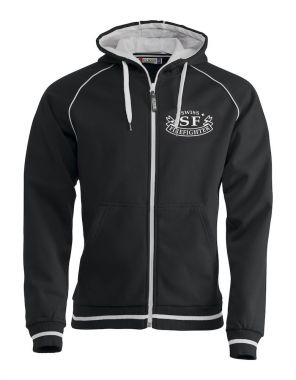 Sportliche Sweatjacke Beschriftung weiss Swiss Firefighter klein auf Brust