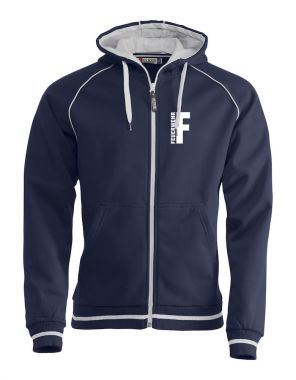 Sportliche Sweatjacke Beschriftung weiss FEUERWEHR klein auf Brust