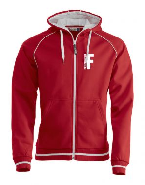 Sportliche Sweatjacke Beschriftung weiss FEUERWEHR klein auf Brust