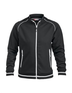 Sportliche Sweatjacke ohne Kapuze Beschriftung weiss FEUERWEHR gross auf Rücken