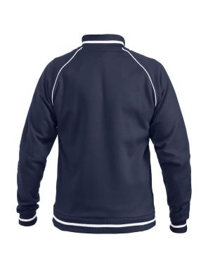 Sportliche Sweatjacke ohne Kapuze Beschriftung weiss Firefighter klein auf Brust