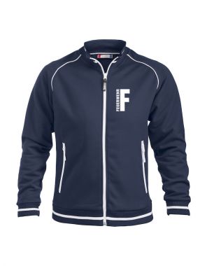 Sportliche Sweatjacke ohne Kapuze Beschriftung weiss FEUERWEHR klein auf Brust