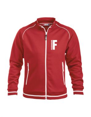 Sportliche Sweatjacke ohne Kapuze Beschriftung weiss FEUERWEHR klein auf Brust