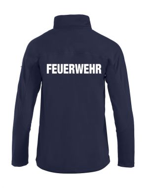 Unisex-Sweatjacke Beschriftung weiss FEUERWEHR gross auf Rücken