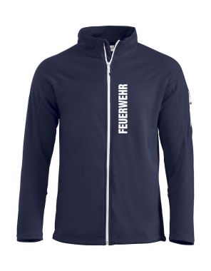 Unisex-Sweatjacke Beschriftung weiss FEUERWEHR klein quer auf Brust