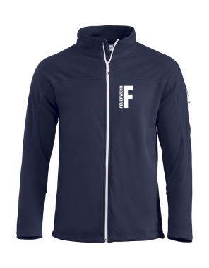 Unisex-Sweatjacke Beschriftung weiss FEUERWEHR klein auf Brust