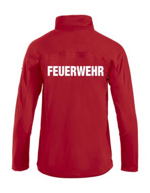 Unisex-Sweatjacke Beschriftung weiss FEUERWEHR gross auf Rücken