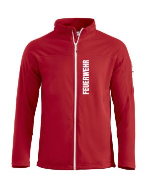 Unisex-Sweatjacke Beschriftung weiss FEUERWEHR klein quer auf Brust