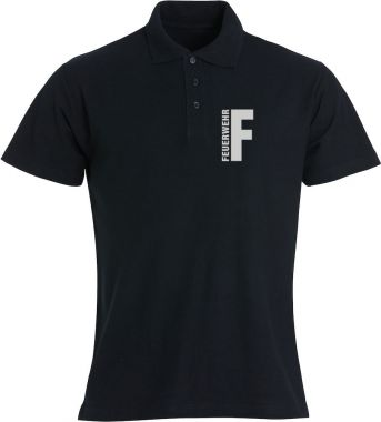 Polo-Shirt Basic Beschriftung refl. FEUERWEHR klein auf Brust