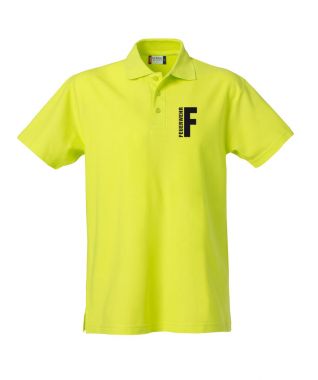 Polo-Shirt Basic Beschriftung schwarz FEUERWEHR klein auf Brust