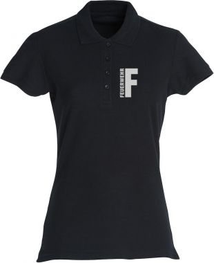 Polo-Shirt Basic Ladies Beschriftung refl. FEUERWEHR klein auf Brust