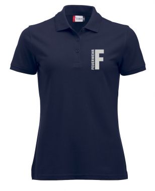 Polo-Shirt Manhattan Ladies Beschriftung refl. FEUERWEHR klein auf Brust