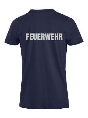 T-Shirt Premium-T Beschriftung refl. FEUERWEHR gross auf Rücken